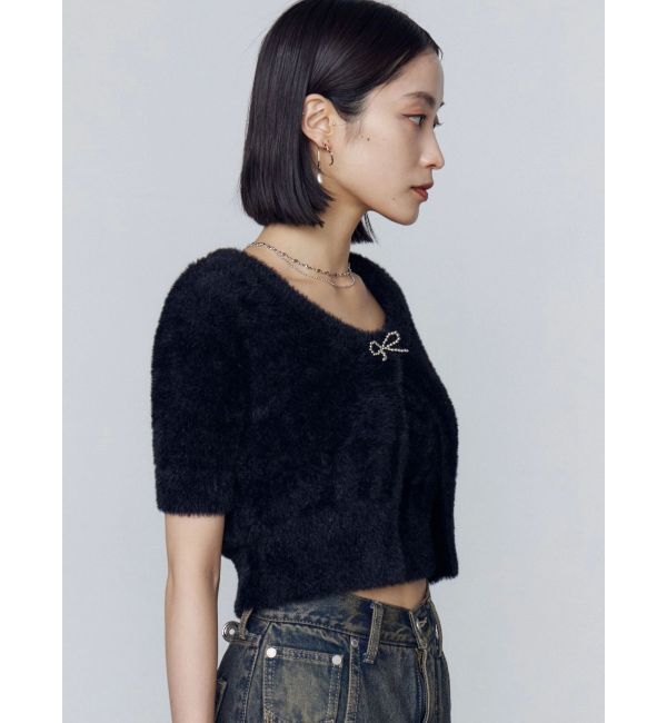EMODA「リボンチャームシャギーツインニット」|ニット・セーター|