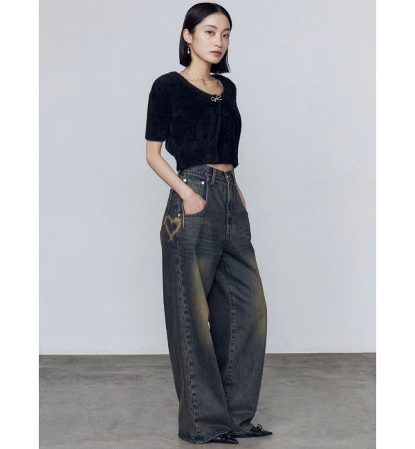 EMODA「リボンチャームシャギーツインニット」|ニット・セーター|