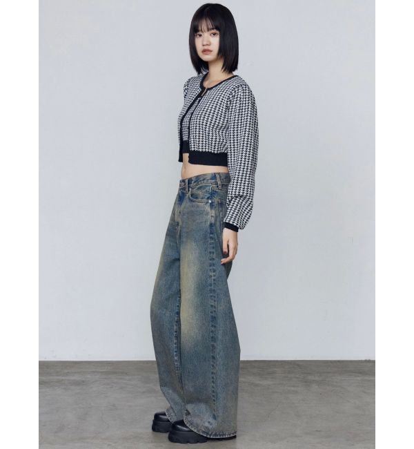 EMODA「ハウンズトゥースツインニット」|ニット・セーター|