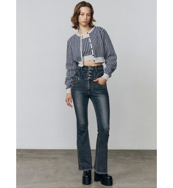 EMODA「ハウンズトゥースツインニット」|ニット・セーター|