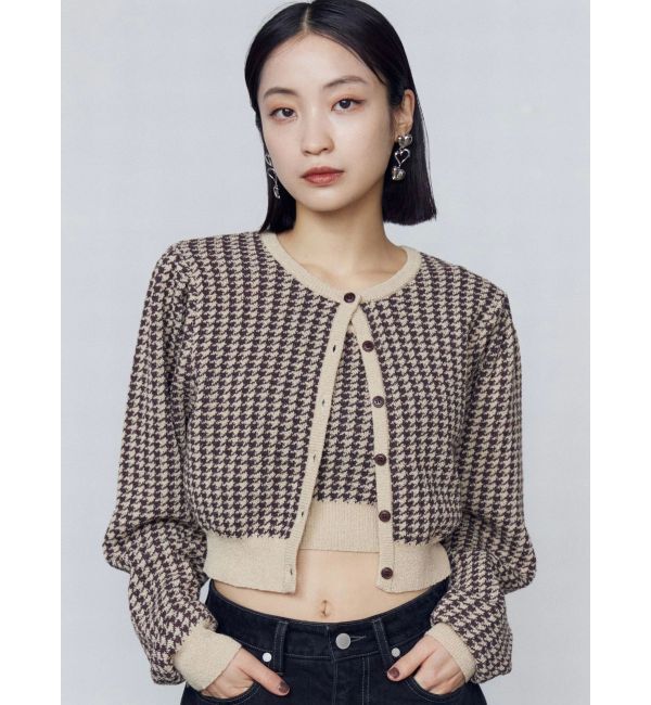 EMODA「ハウンズトゥースツインニット」|ニット・セーター|