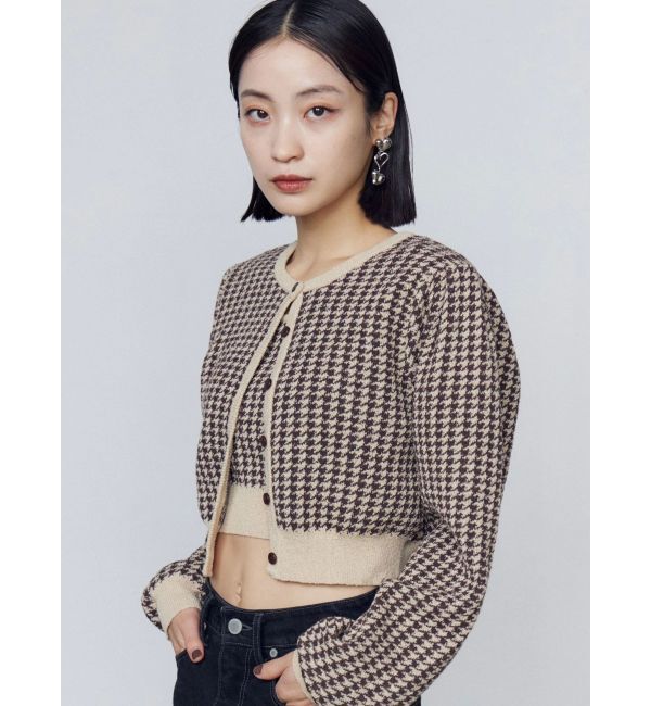 EMODA「ハウンズトゥースツインニット」|ニット・セーター|