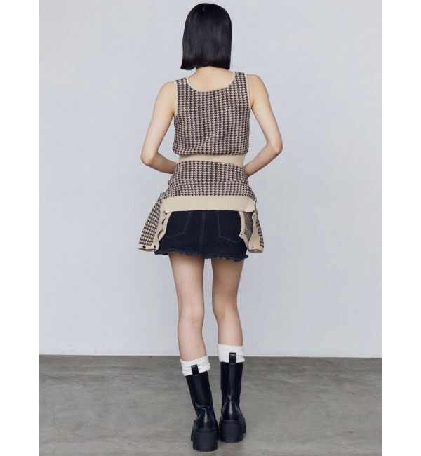 EMODA「ハウンズトゥースツインニット」|ニット・セーター|