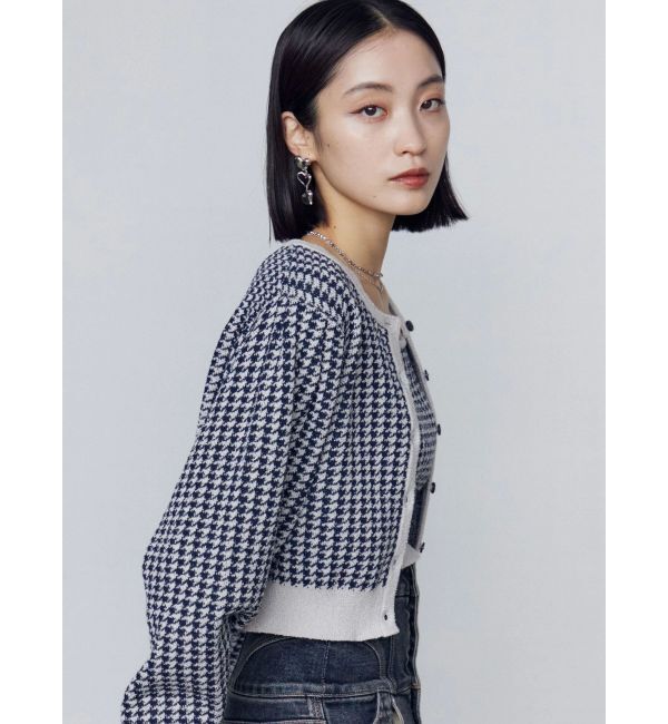 EMODA「ハウンズトゥースツインニット」|ニット・セーター|