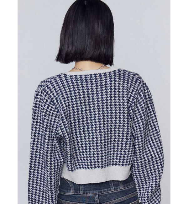 EMODA「ハウンズトゥースツインニット」|ニット・セーター|