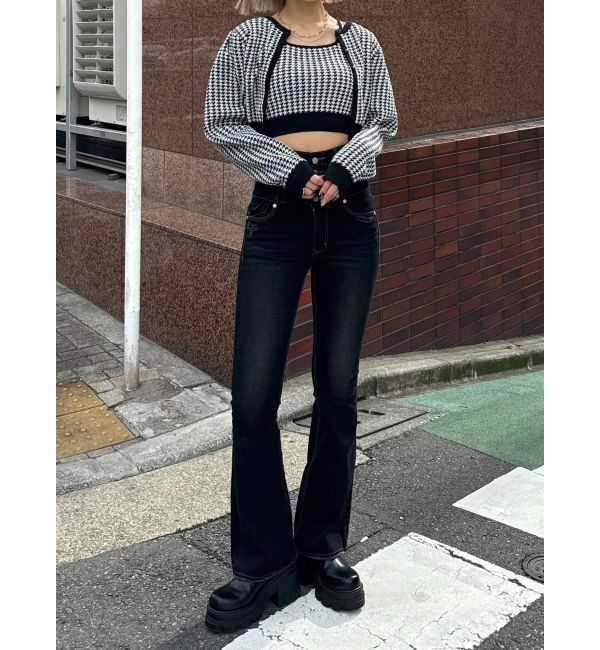 EMODA「ハウンズトゥースツインニット」|ニット・セーター|