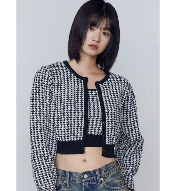 EMODA「ハウンズトゥースツインニット」|ニット・セーター|