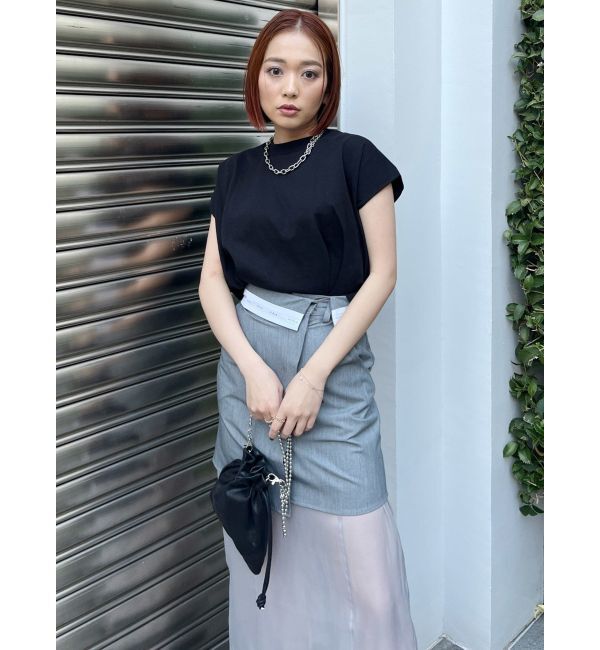 MURUA「ウエストフラップシアーレイヤードスカート」|スカート|