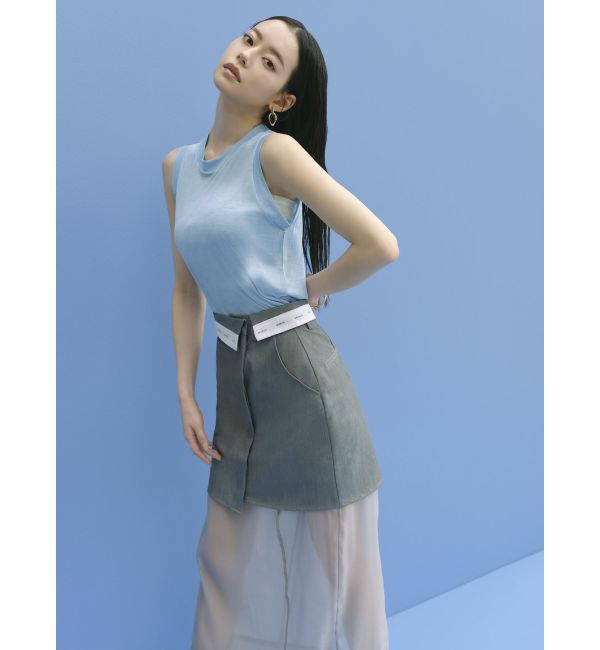 MURUA「ウエストフラップシアーレイヤードスカート」|スカート|