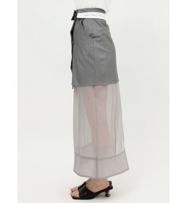MURUA「ウエストフラップシアーレイヤードスカート」|スカート|
