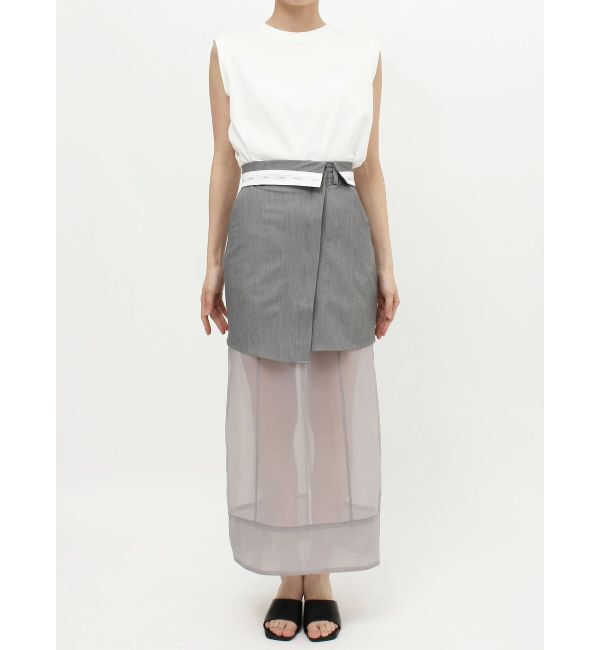 MURUA「ウエストフラップシアーレイヤードスカート」|スカート|