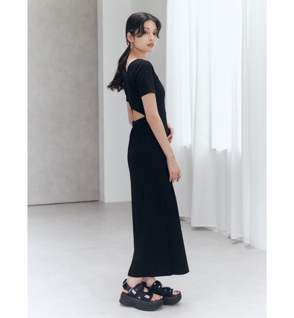 MURUA「アシメネックバックオープンワンピース」|ワンピース|