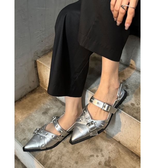 MURUA「ポインテッドベルトパンプス」|パンプス|