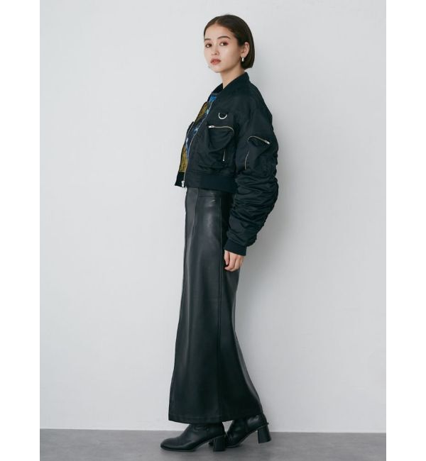 MURUA「マルチウェイナローフェイクレザースカート」|スカート|