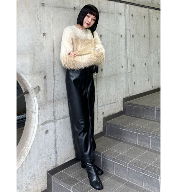 MURUA「マルチウェイナローフェイクレザースカート」|スカート|