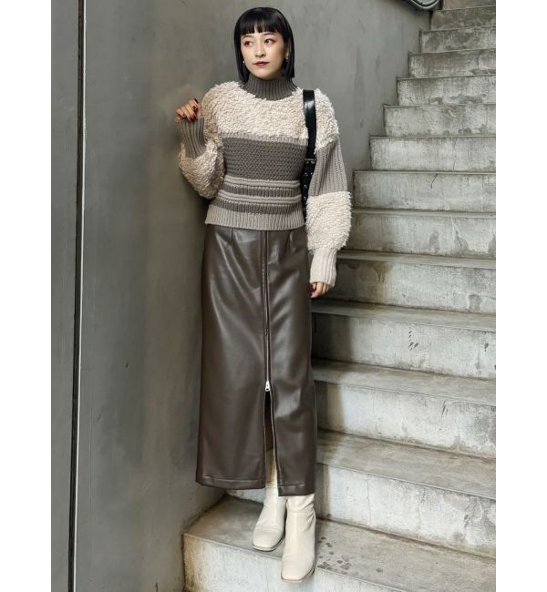 MURUA「マルチウェイナローフェイクレザースカート」|スカート|