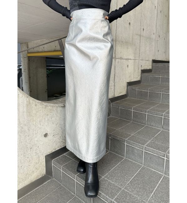 MURUA「マルチウェイナローフェイクレザースカート」|スカート|