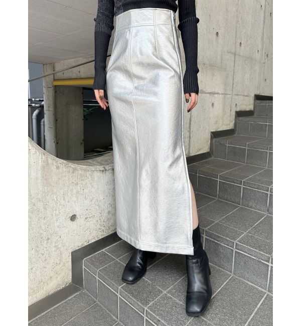 MURUA「マルチウェイナローフェイクレザースカート」|スカート|