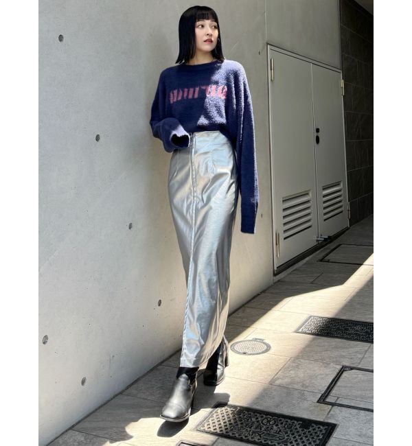 MURUA「マルチウェイナローフェイクレザースカート」|スカート|