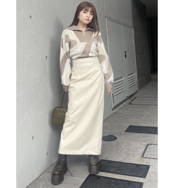 MURUA「マルチウェイナローフェイクレザースカート」|スカート|