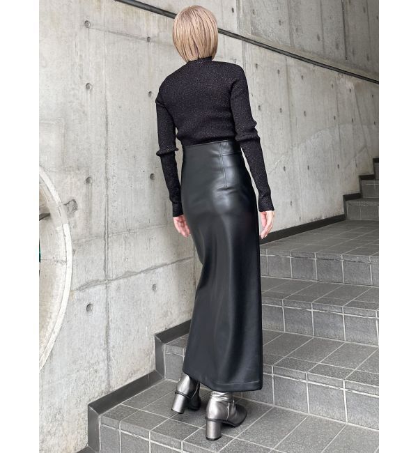 MURUA「マルチウェイナローフェイクレザースカート」|スカート|