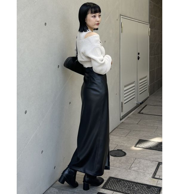 MURUA「マルチウェイナローフェイクレザースカート」|スカート|