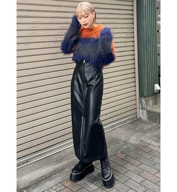 MURUA「マルチウェイナローフェイクレザースカート」|スカート|