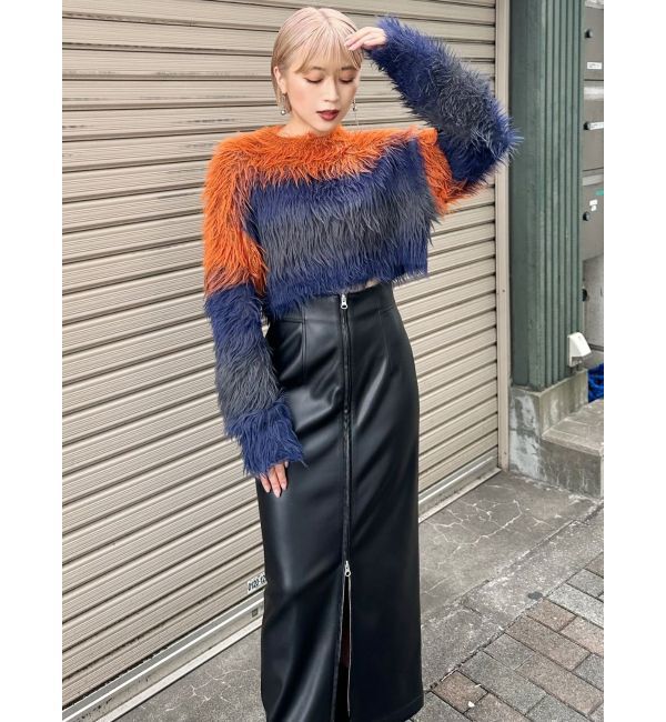 MURUA「マルチウェイナローフェイクレザースカート」|スカート|