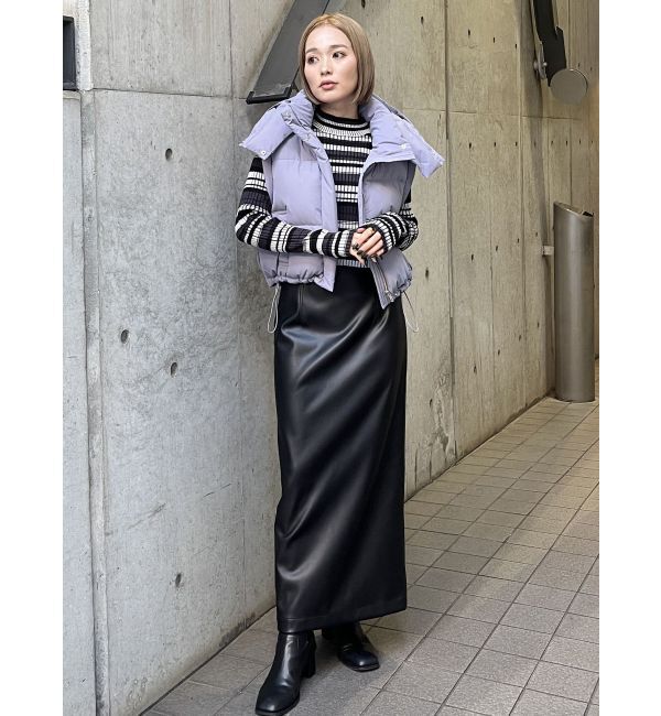 MURUA「マルチウェイナローフェイクレザースカート」|スカート|