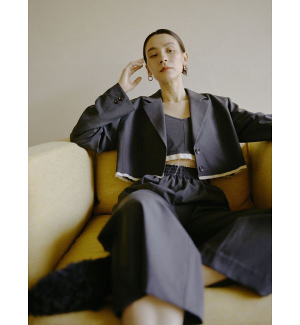 Ungrid「カットオフデザインショートジャケット」|テーラードジャケット|