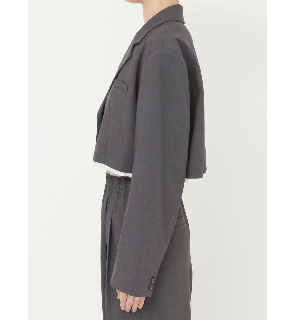 Ungrid「カットオフデザインショートジャケット」|テーラードジャケット|