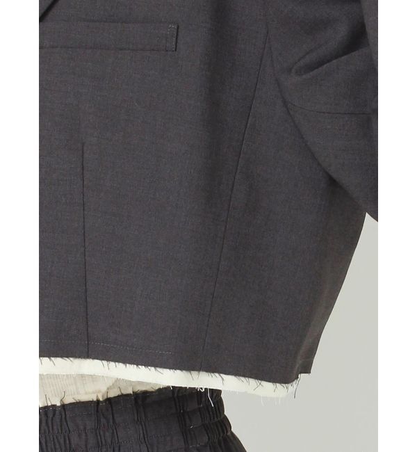 Ungrid「カットオフデザインショートジャケット」|テーラードジャケット|