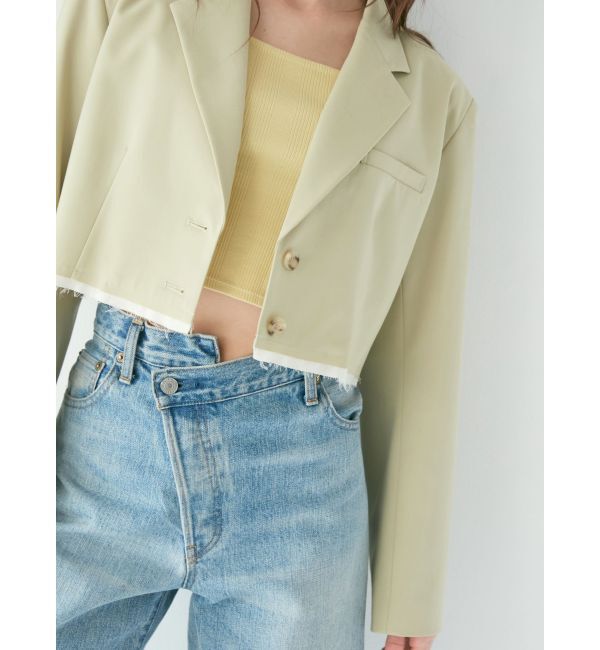 Ungrid「カットオフデザインショートジャケット」|テーラードジャケット|