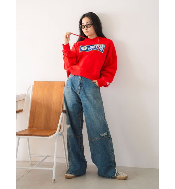 Ungrid「DISCUS別注 フードロゴパーカー」|パーカー|