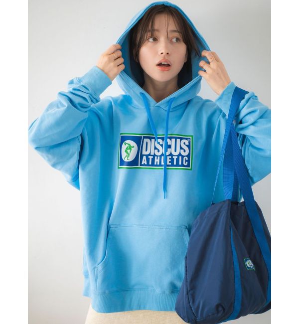 Ungrid「DISCUS別注 フードロゴパーカー」|パーカー|ブルー