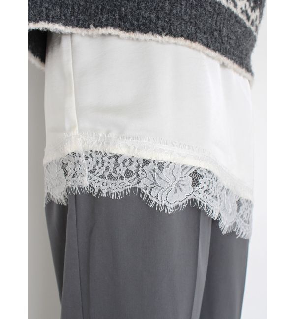 Ungrid「レースデザインキャミ」|キャミソール|