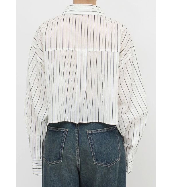 EVRIS「ネクタイデザインクロップドシャツ」|シャツ・ブラウス|