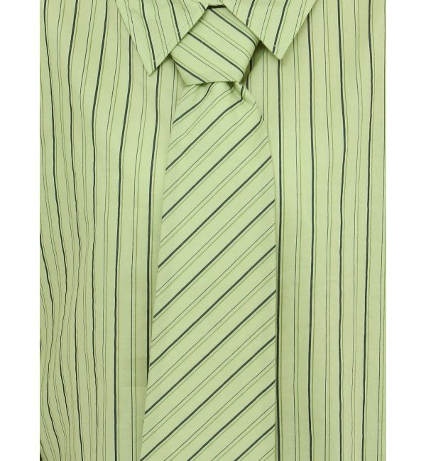 EVRIS「ネクタイデザインクロップドシャツ」|シャツ・ブラウス|