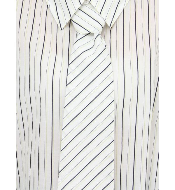 EVRIS「ネクタイデザインクロップドシャツ」|シャツ・ブラウス|