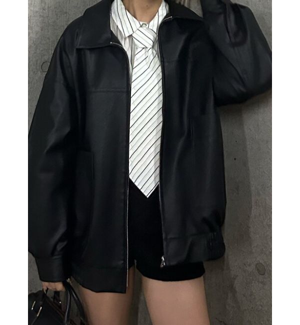 EVRIS「ネクタイデザインクロップドシャツ」|シャツ・ブラウス|