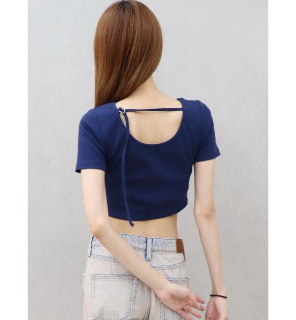 EVRIS「ワンポイントバックストラップTシャツ」|Tシャツ・カットソー|