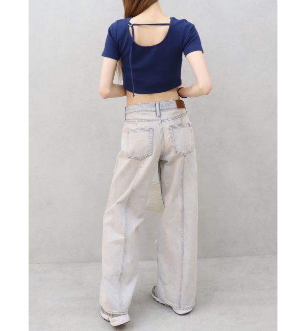 EVRIS「ワンポイントバックストラップTシャツ」|Tシャツ・カットソー|