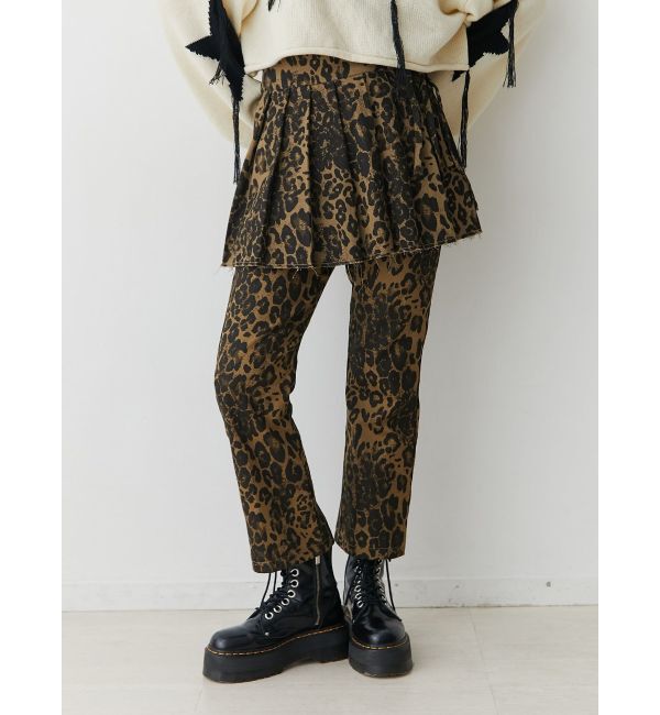 jouetie「プリーツスカートレイヤードパンツ」|その他|ブラウン