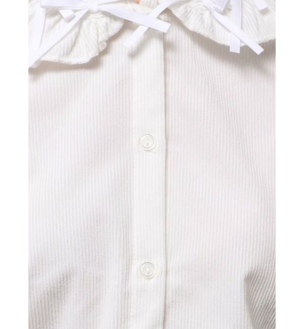 merry jenny「petit ribbonコーデュロイブラウス」|シャツ・ブラウス|