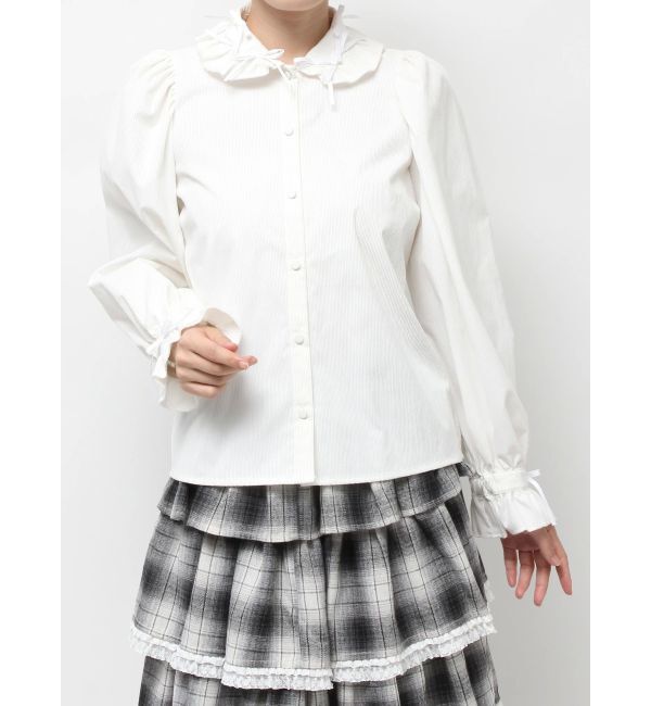 merry jenny「petit ribbonコーデュロイブラウス」|シャツ・ブラウス|