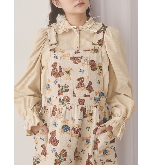 merry jenny「petit ribbonコーデュロイブラウス」|シャツ・ブラウス|ベージュ