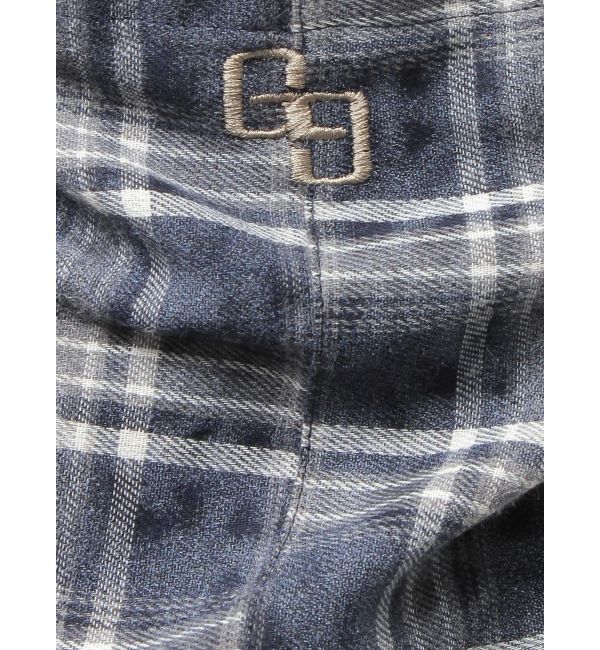 GYDA「GG drawstringフードチェックシャツ」|シャツ・ブラウス|