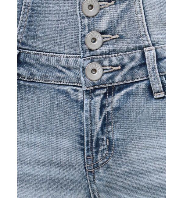 GYDA「【TINY】ハイウエストウエストクロススキニーデニムパンツ」|デニム|