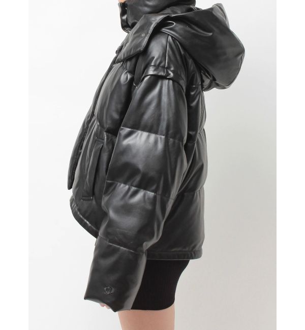 GYDA「2WAYフェイクレザーミドル丈ダウンコート」|ダウン|