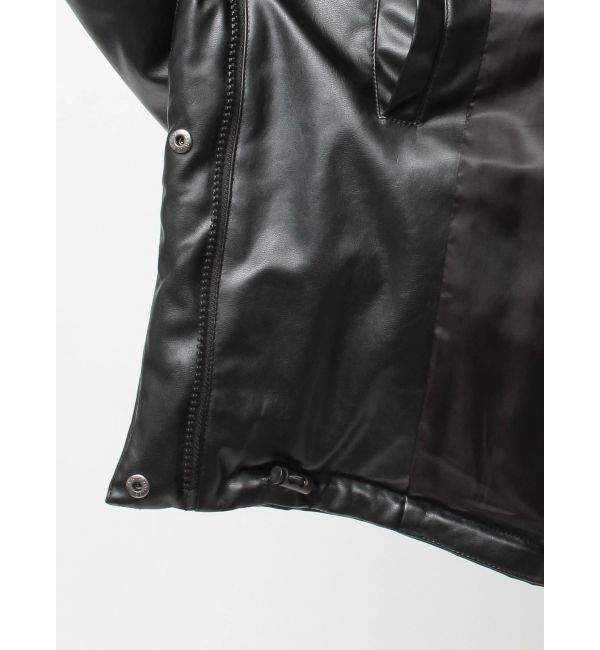 GYDA「2WAYフェイクレザーミドル丈ダウンコート」|ダウン|